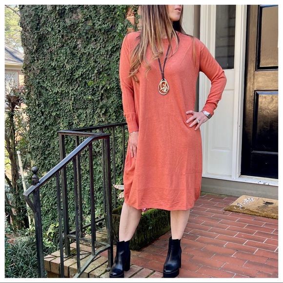 Paris Beautiful Soft Knit Bubble Side picket Midi Dress - Picture 6 of 9